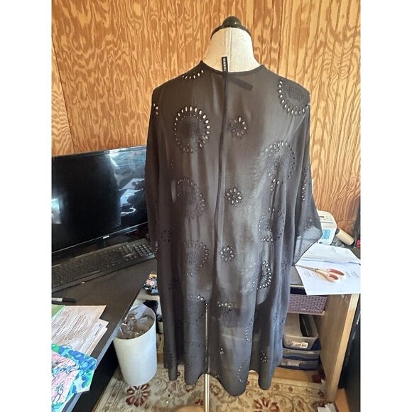 Torrid Women's Plus Size One Size Black Cover Up Open Eyelet Swim - Picture 7 of 10